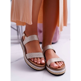 Moow Sandales pour femmes sur les espadrilles Golden Sarabel Platform d'or 2