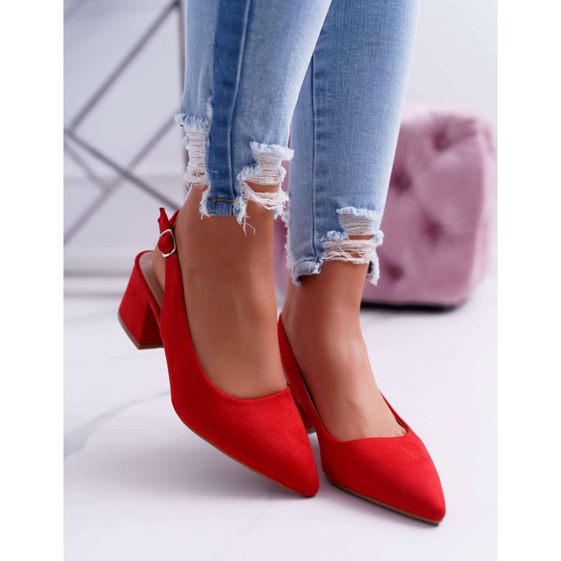 Escarpins à talons pour femmes en Spitz Red Contrail rouge 2