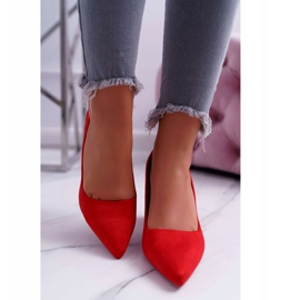 PS1 Escarpins Femme à Talons En Daim Rouge Neshka 2