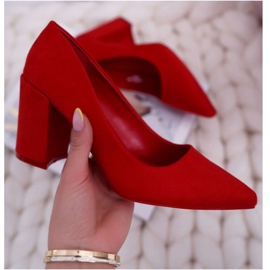 PS1 Escarpins Femme à Talons En Daim Rouge Neshka 6