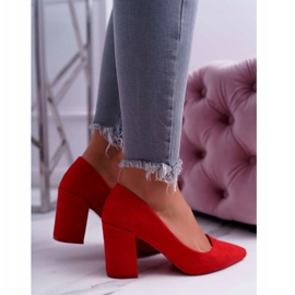 PS1 Escarpins Femme à Talons En Daim Rouge Neshka 4