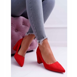 PS1 Escarpins Femme à Talons En Daim Rouge Neshka 5