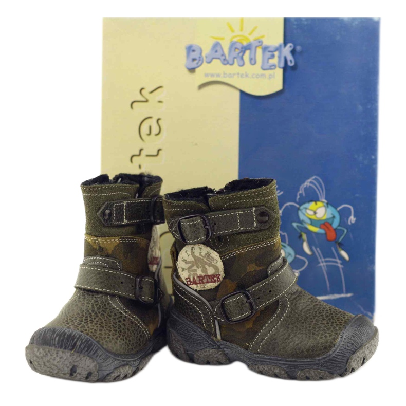 Bottes pour enfants en cuir 91543 Green Bartek vert 4