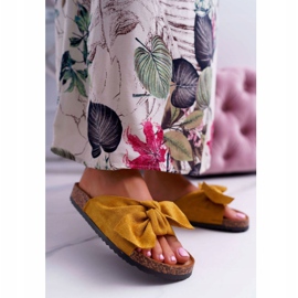 BUGO Chaussons Femme Avec Nœud Jaune Randy 1