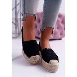 Espadrilles noires en dentelle pour femmes Lovely Haven 2