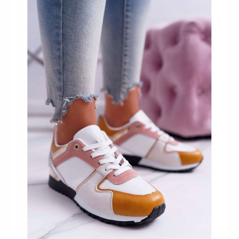 FJ1 Chaussures de sport pour femmes Merido jaune blanche multicolore 1