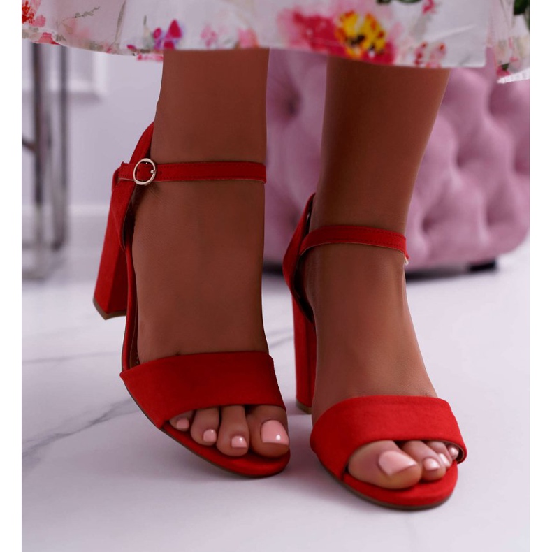 FRBS Sandales Femme Daim Rouge Baloo 2