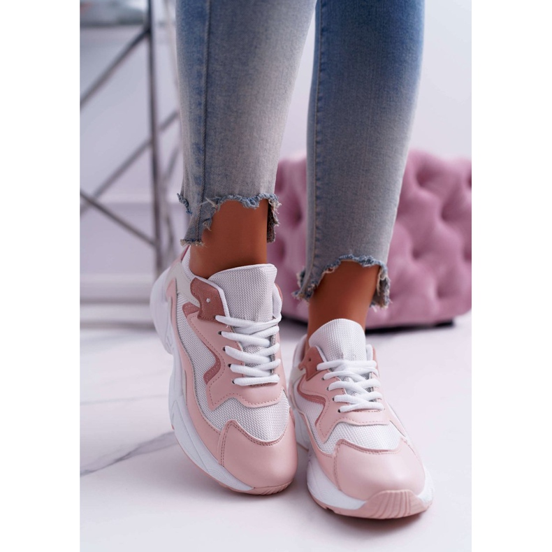FRJ Chaussures Sport Femme Rose Blanc Chantal blanche 2