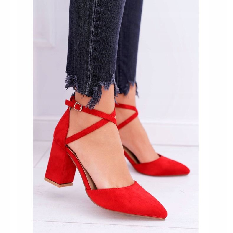 PS1 Escarpins pour femmes sur un talon en Spitz Red Traffic rouge 1