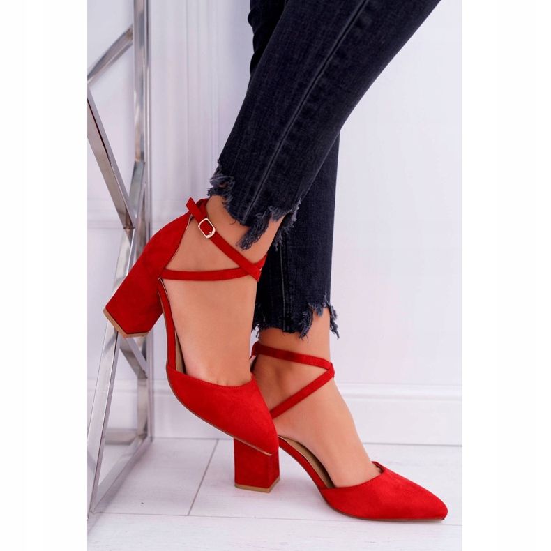 PS1 Escarpins pour femmes sur un talon en Spitz Red Traffic rouge 2