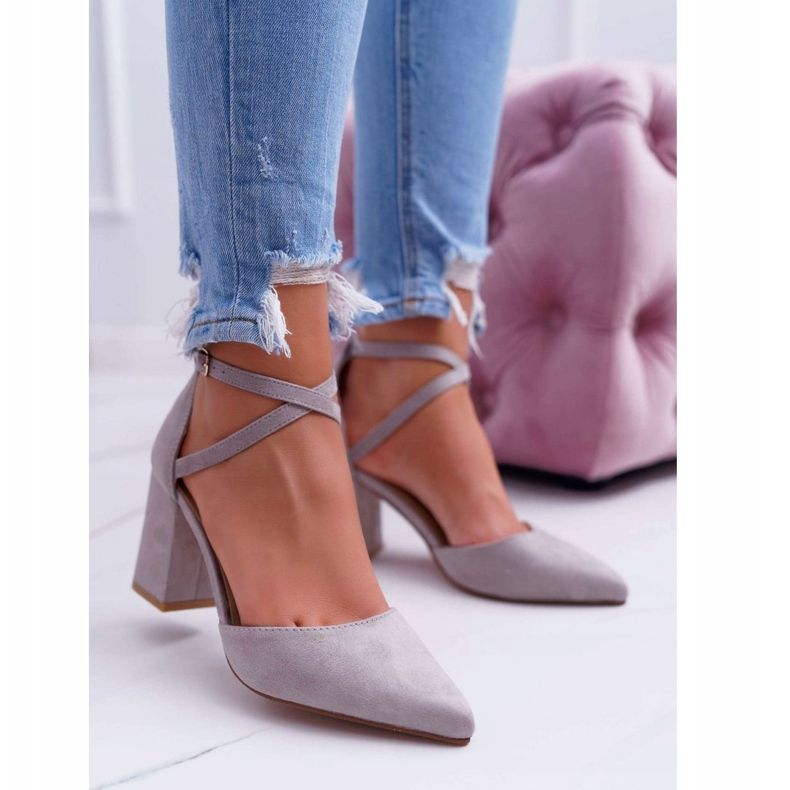 PS1 Escarpins à Talons Pour Femmes En Gris Spitz Traffic 1