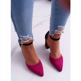 PS1 Escarpins à Talons Femme Léopard Fuchsia Ferri brun le noir rose multicolore 3