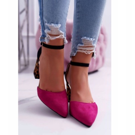 PS1 Escarpins à Talons Femme Léopard Fuchsia Ferri brun le noir rose multicolore 2