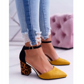 PS1 Escarpins Femme à Talons Léopard Jaune Ferri brun le noir multicolore 5