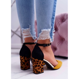 PS1 Escarpins Femme à Talons Léopard Jaune Ferri brun le noir multicolore 6