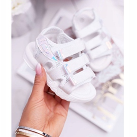 FRROCK Sandales Enfant Avec Velcro Pour Fille Blanc Kimmi blanche 1