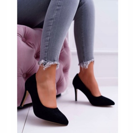 EVE Escarpins à talons aiguilles en daim noir Spitz Kiss Me le noir 2