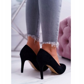 EVE Escarpins à talons aiguilles en daim noir Spitz Kiss Me le noir 4