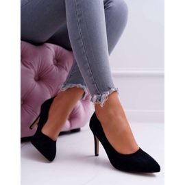 EVE Escarpins à talons aiguilles en daim noir Spitz Kiss Me le noir 1