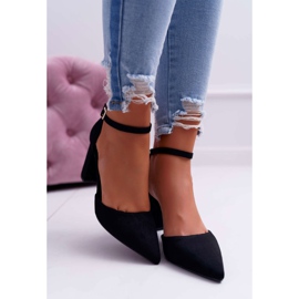 FRBS Escarpins Femme à Talons Noir Grette 2