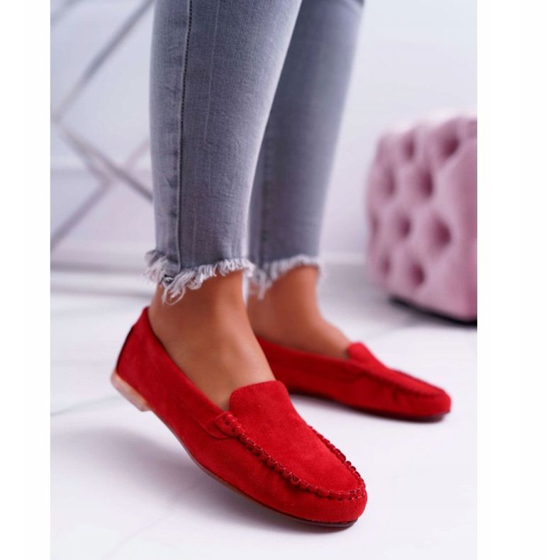 Mocassins Femme Sergio Leone Daim Rouge Winted 1 Mocassins Femme Sergio Leone Daim Rouge Winted 1