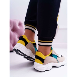 NFR Chaussures De Sport Femme Suède Vert Jaune Lollipop multicolore 6