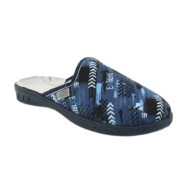 Chaussures enfants colorées Befado 707Y402 le noir bleu marin bleu 1