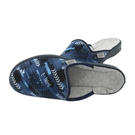 Chaussures enfants colorées Befado 707Y402 le noir bleu marin bleu 4