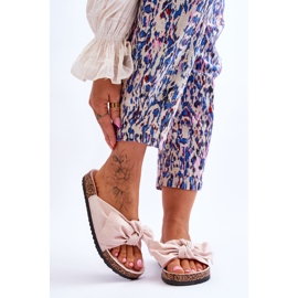 PS1 Chaussons Femme Beige Avec Nœud Wendy Cork 1 PS1 Chaussons Femme Beige Avec Nœud Wendy Cork 1