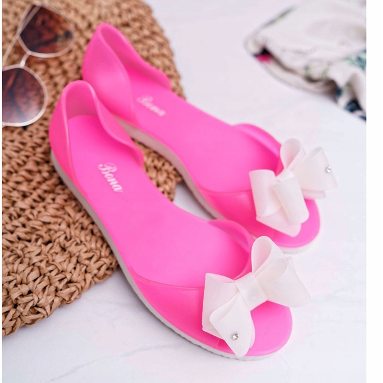 Ballerines Caoutchouc Meliski Bows Rose Bonbon 1 Ballerines Caoutchouc Meliski Bows Rose Bonbon 1