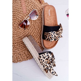 Chaussons Femme Vices Noir Léopard 6275 le noir 2