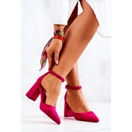 SEA Escarpins Femme Talon Daim Fuchsia Harye rose 2