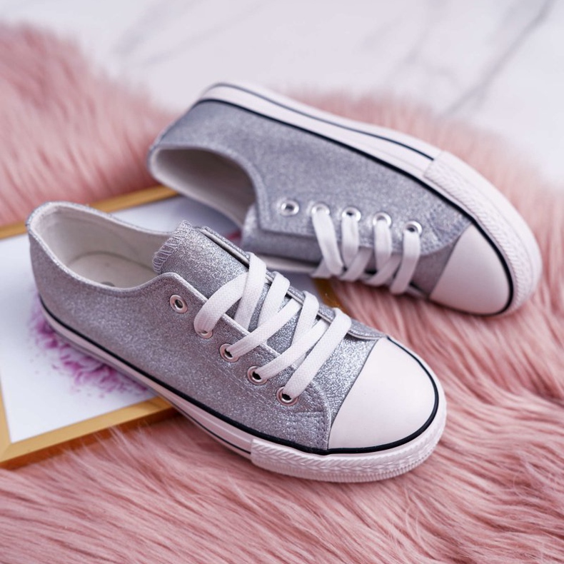 FRROCK Baskets Enfant Enfant Brocade Silver Misty gris 2