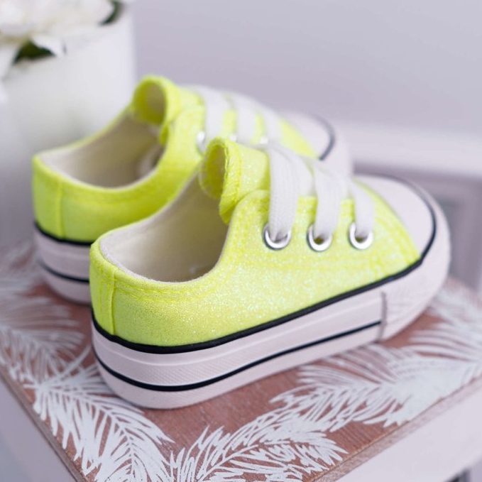 FRROCK Baskets Enfant Brocade Lime Neon Misty jaune 2