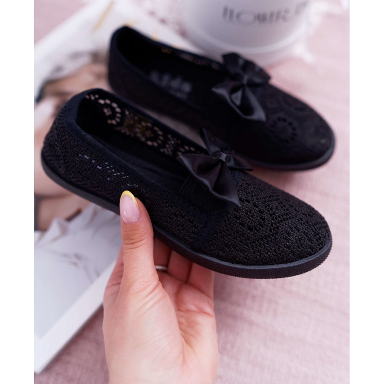 EVE Baskets noires en dentelle Dudi pour enfants le noir 1