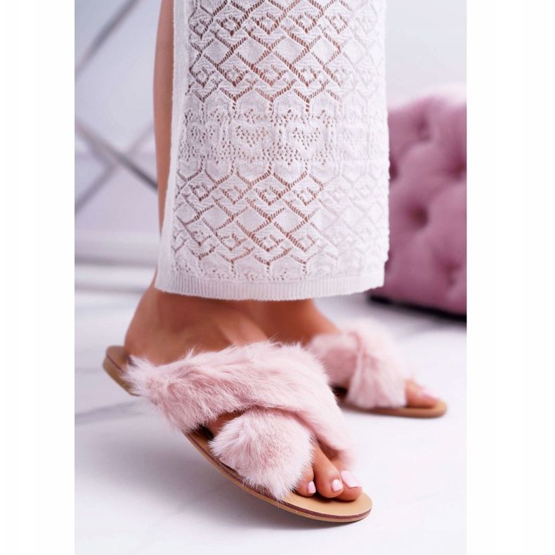 Chaussons Femme Avec Fourrure Lu Boo Rose Pimmer 1