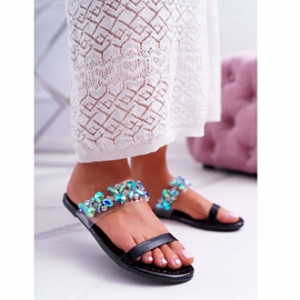 Chaussons pour femmes Lu Boo Elegant With Black Elementary Cubic Zirconia noir 1