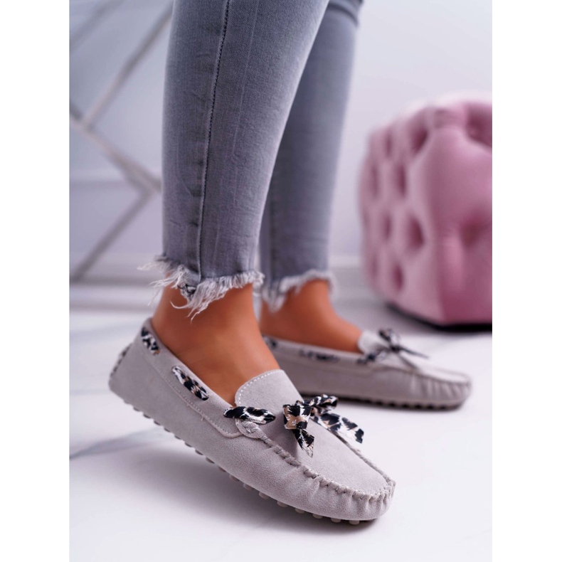 Mocassins Femme Lu Boo Confortable Gris Plummy 1