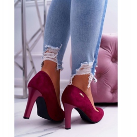 Escarpins femme Sur un talon Daim Fuchsia Foncé Sergio Leone Campbell rose 4