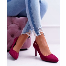 Escarpins femme Sur un talon Daim Fuchsia Foncé Sergio Leone Campbell rose 6