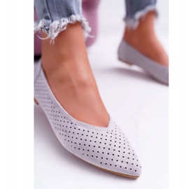 Ballerines Femme Lu Boo Ajouré Gris Dessert 2