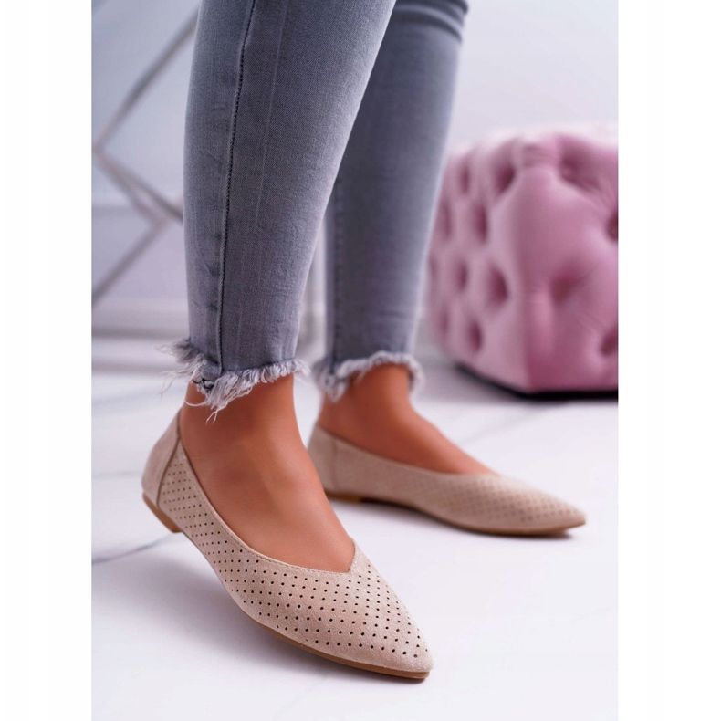 Ballerines Femme Lu Boo Ajouré Beige Dessert 1