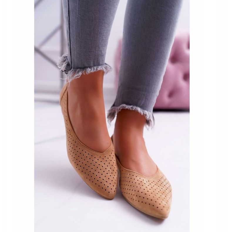 Ballerines Femme Lu Boo Ajouré Camel Dessert brun 2