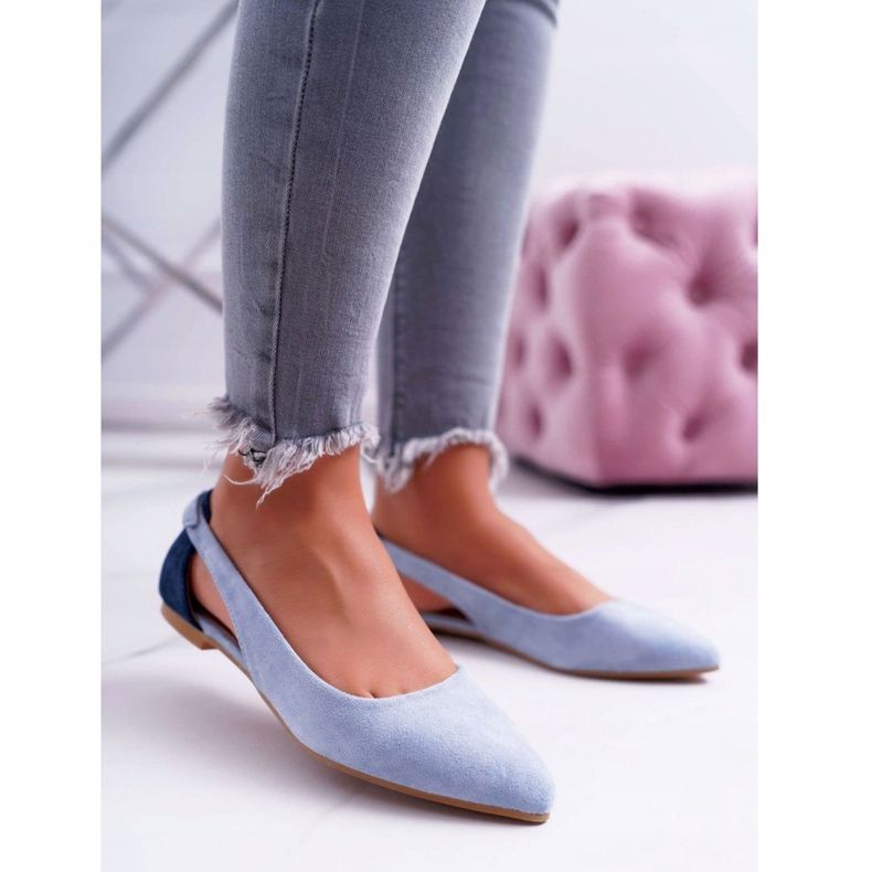 Lu Boo Ballerine En Daim Bleu Spitz Better 1