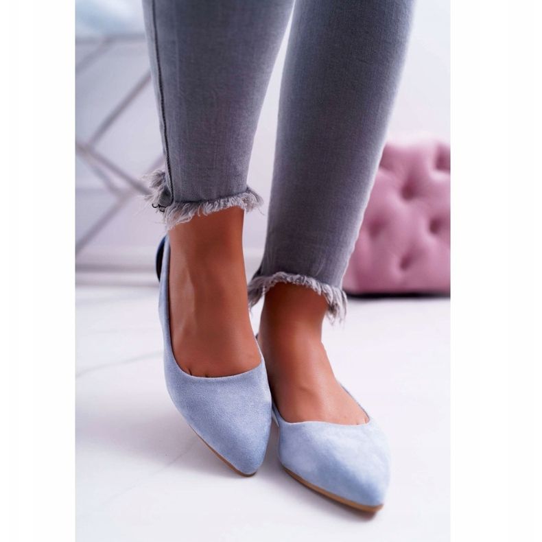 Lu Boo Ballerine En Daim Bleu Spitz Better 2