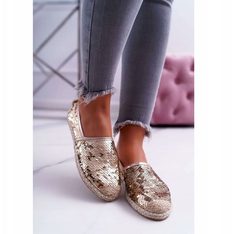 Espadrilles Femme Lu Boo Or Paillettes Destino doré 2