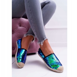 Espadrilles Femme Lu Boo Vert Paillettes Destino 1