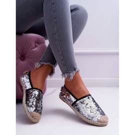 Espadrilles Femme Lu Boo Paillettes Argent Destino gris 2 Espadrilles Femme Lu Boo Paillettes Argent Destino gris 2