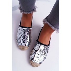 Espadrilles Femme Lu Boo Paillettes Argent Destino gris 1 Espadrilles Femme Lu Boo Paillettes Argent Destino gris 1