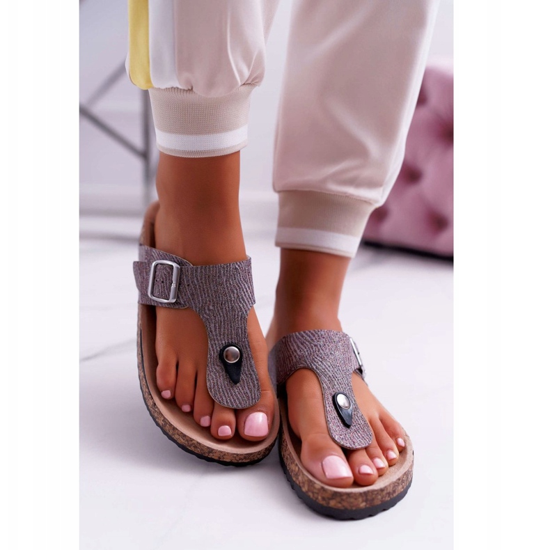 EVE Chaussons Femme Gris Baisan 2